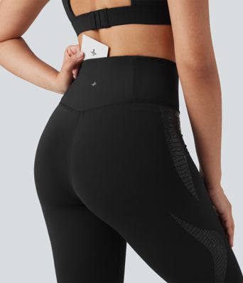 SoftlyZero™ Crossover High Waisted Yoga 7/8 Leggings with Pocket-UPF50+