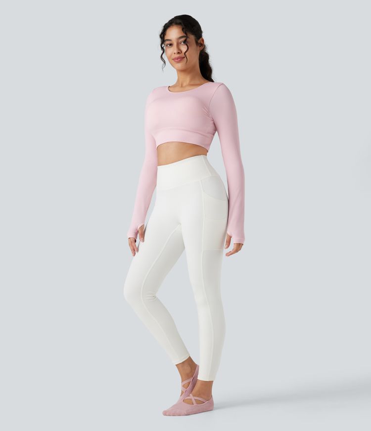 OneForm Seamless Flow Backless Long Sleeve Thumb Holes Yoga Sports Top