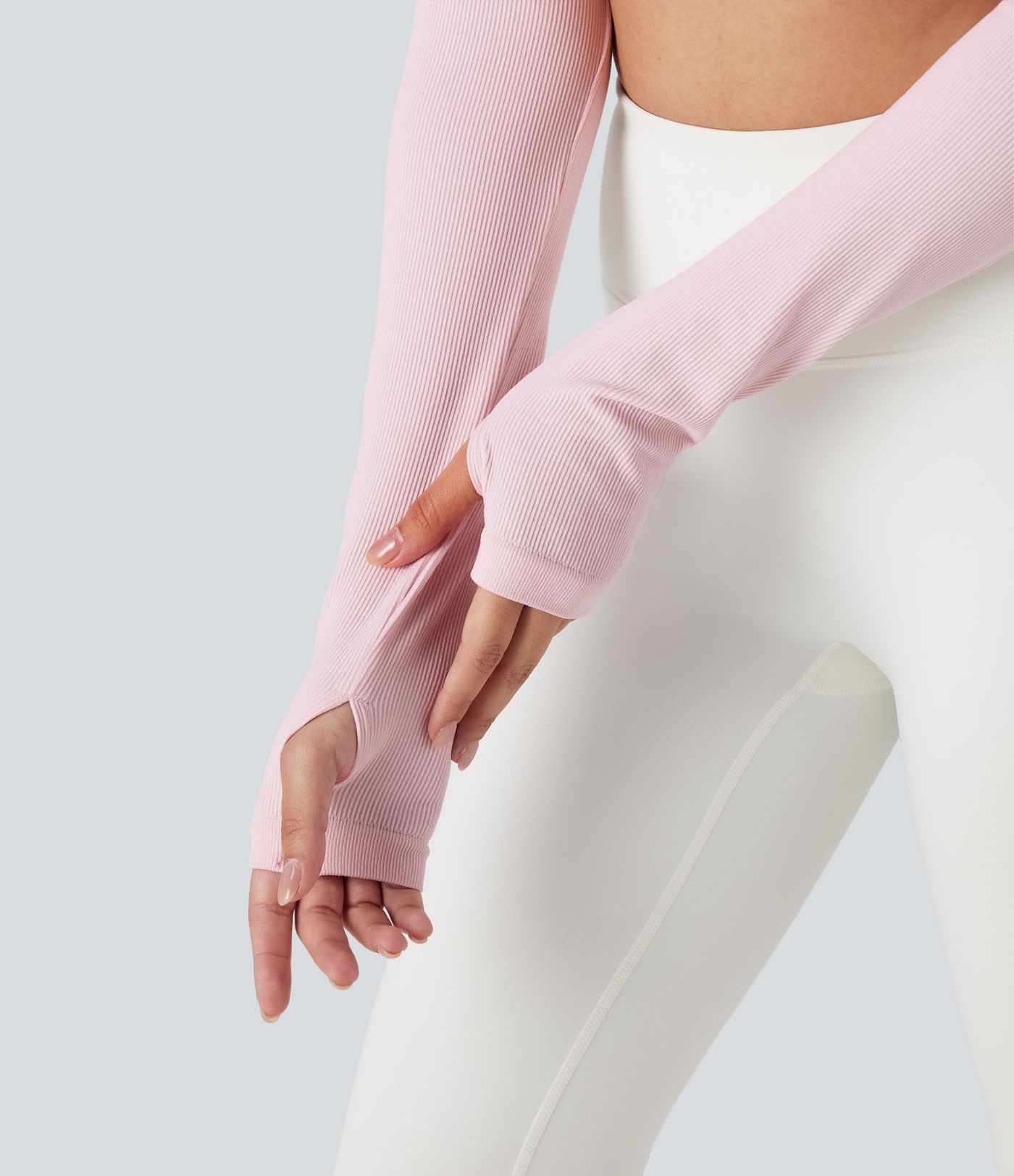 OneForm Seamless Flow Backless Long Sleeve Thumb Holes Yoga Sports Top