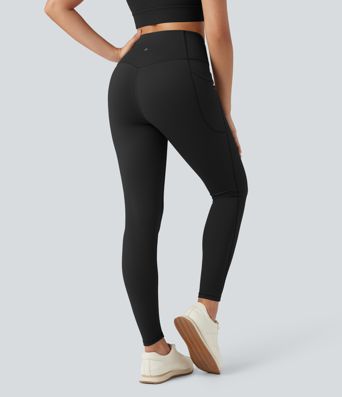 Halara Ultrasculpt™ Heat High Waisted Tummy Control Fleece Yoga Leggings with Pockets