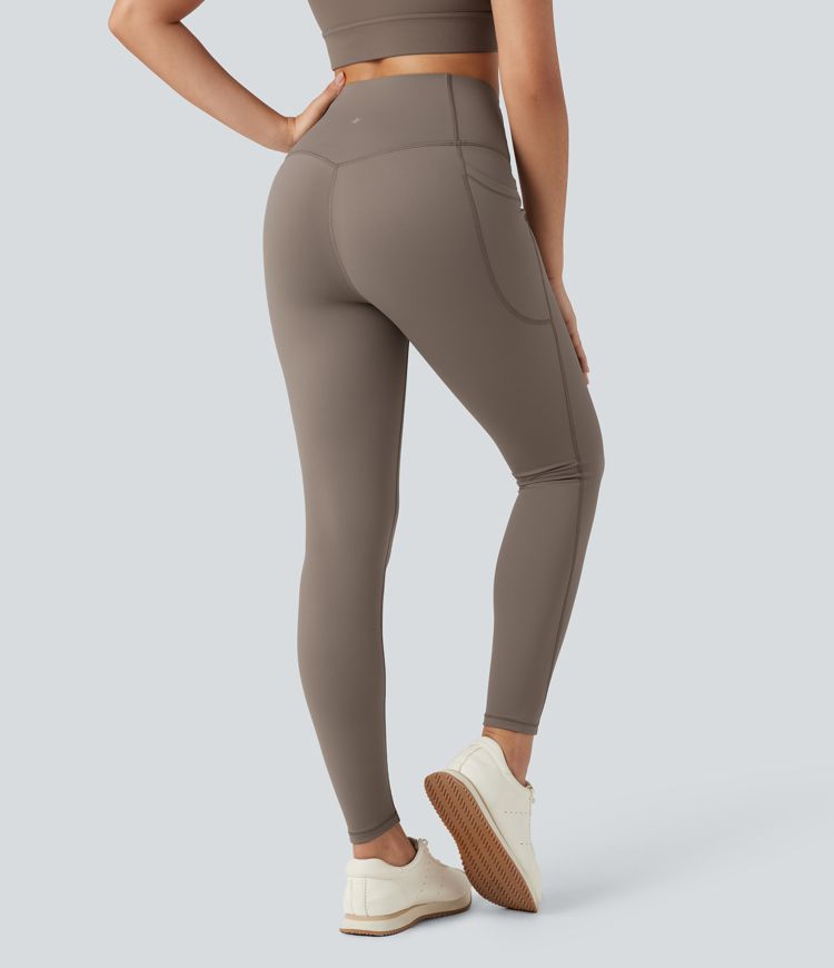 Halara Ultrasculpt™ Heat High Waisted Tummy Control Fleece Yoga Leggings with Pockets