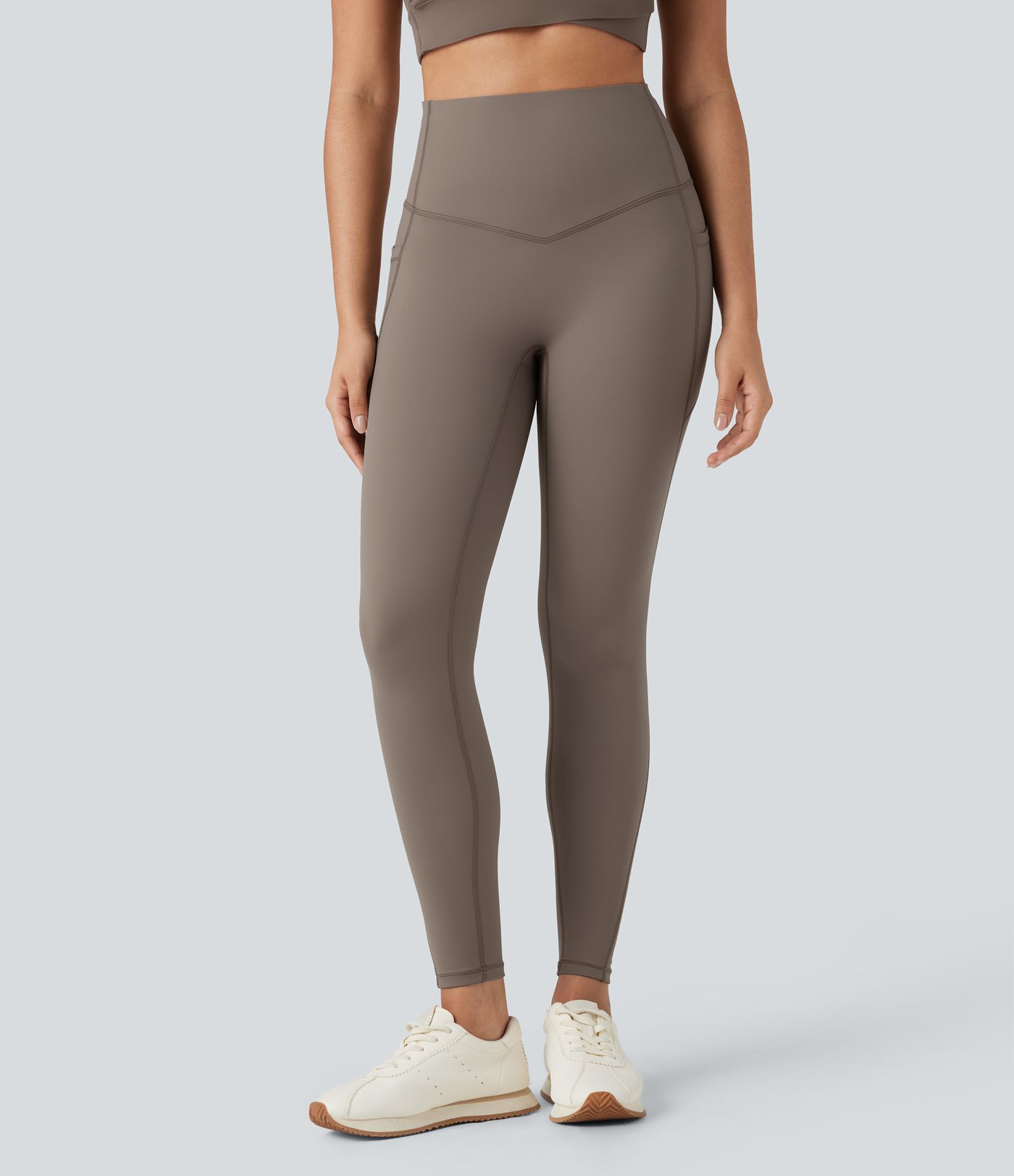 Halara Ultrasculpt™ Heat High Waisted Tummy Control Fleece Yoga Leggings with Pockets