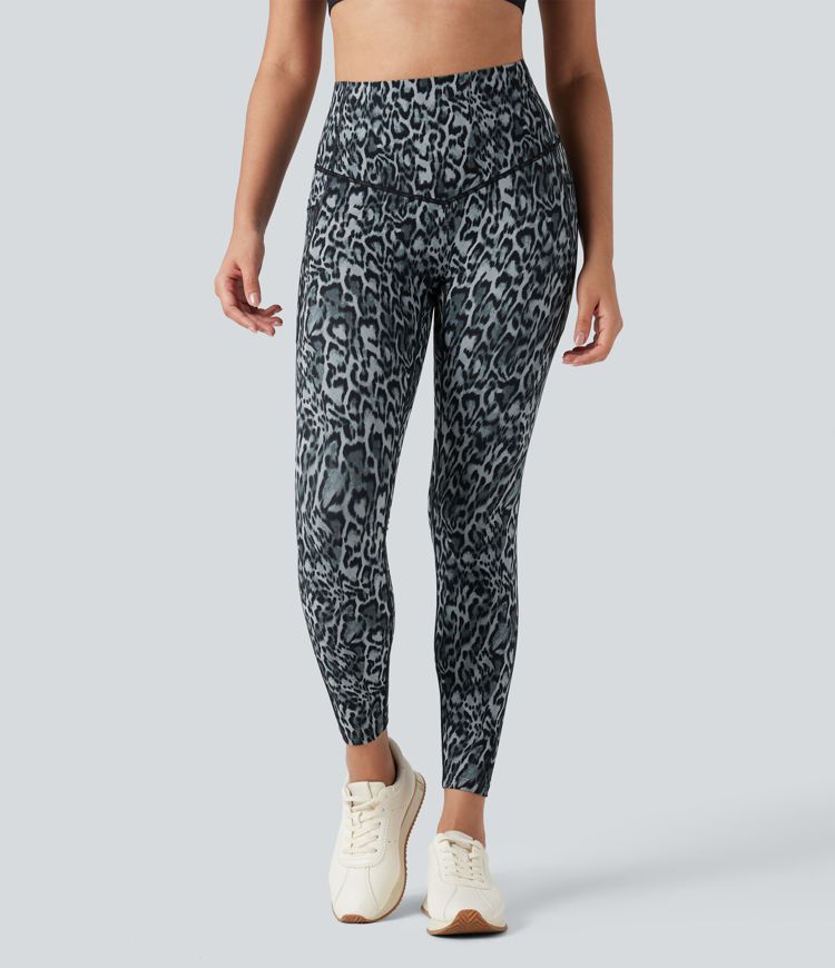 Halara UltraSculpt™ Leopard Print High Waisted Tummy Control Yoga Leggings with Pockets
