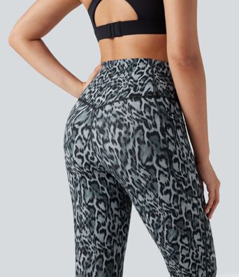 Halara UltraSculpt™ Leopard Print High Waisted Tummy Control Yoga Leggings with Pockets