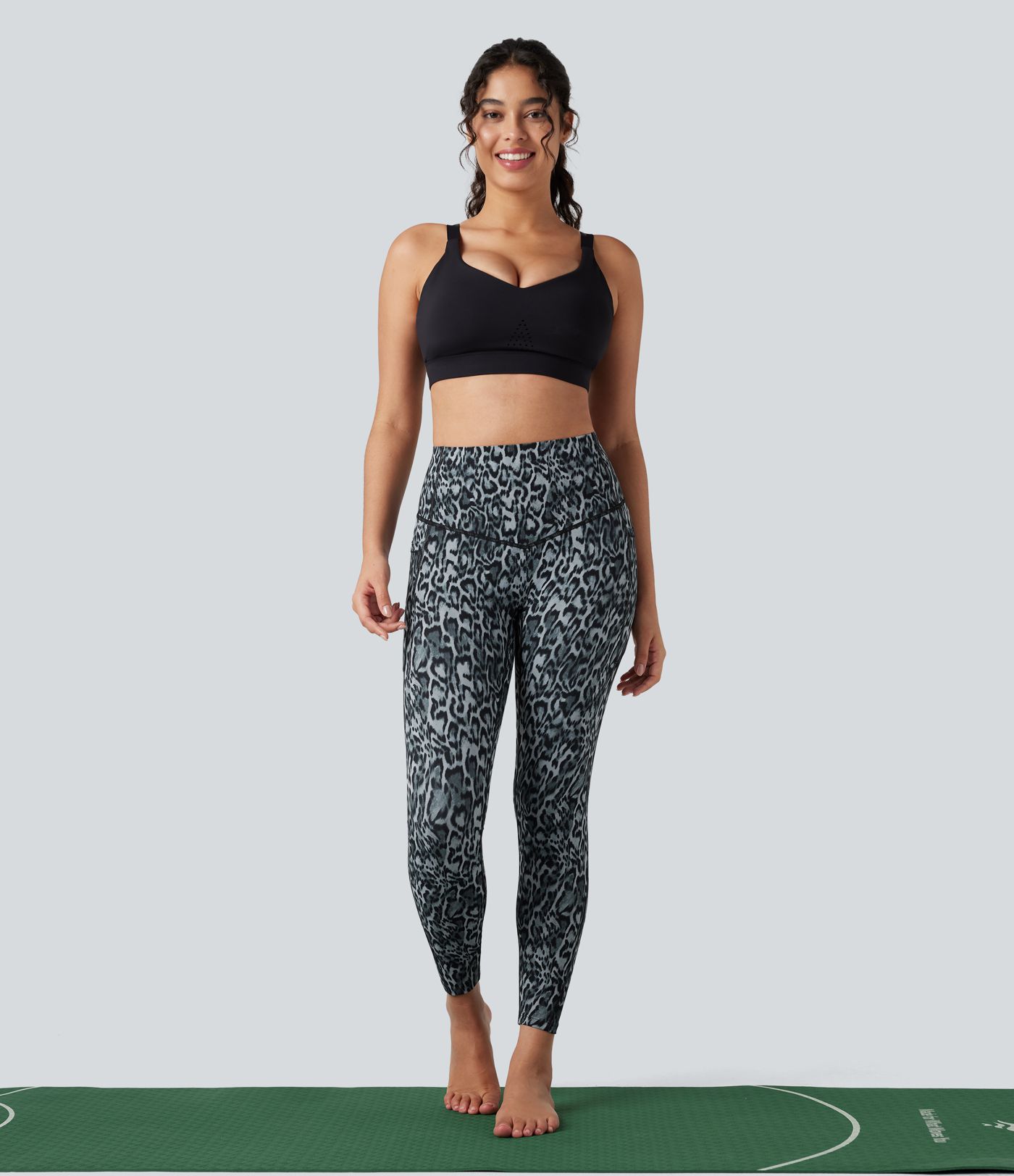 Halara UltraSculpt™ Leopard Print High Waisted Tummy Control Yoga Leggings with Pockets