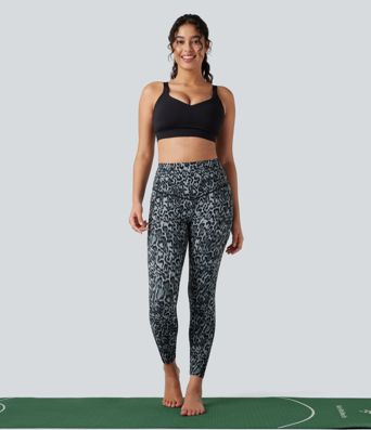 Halara UltraSculpt™ Leopard Print High Waisted Tummy Control Yoga Leggings with Pockets