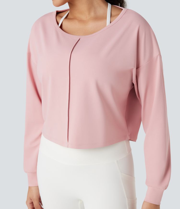 Backless Long Sleeve Workout Sports Top