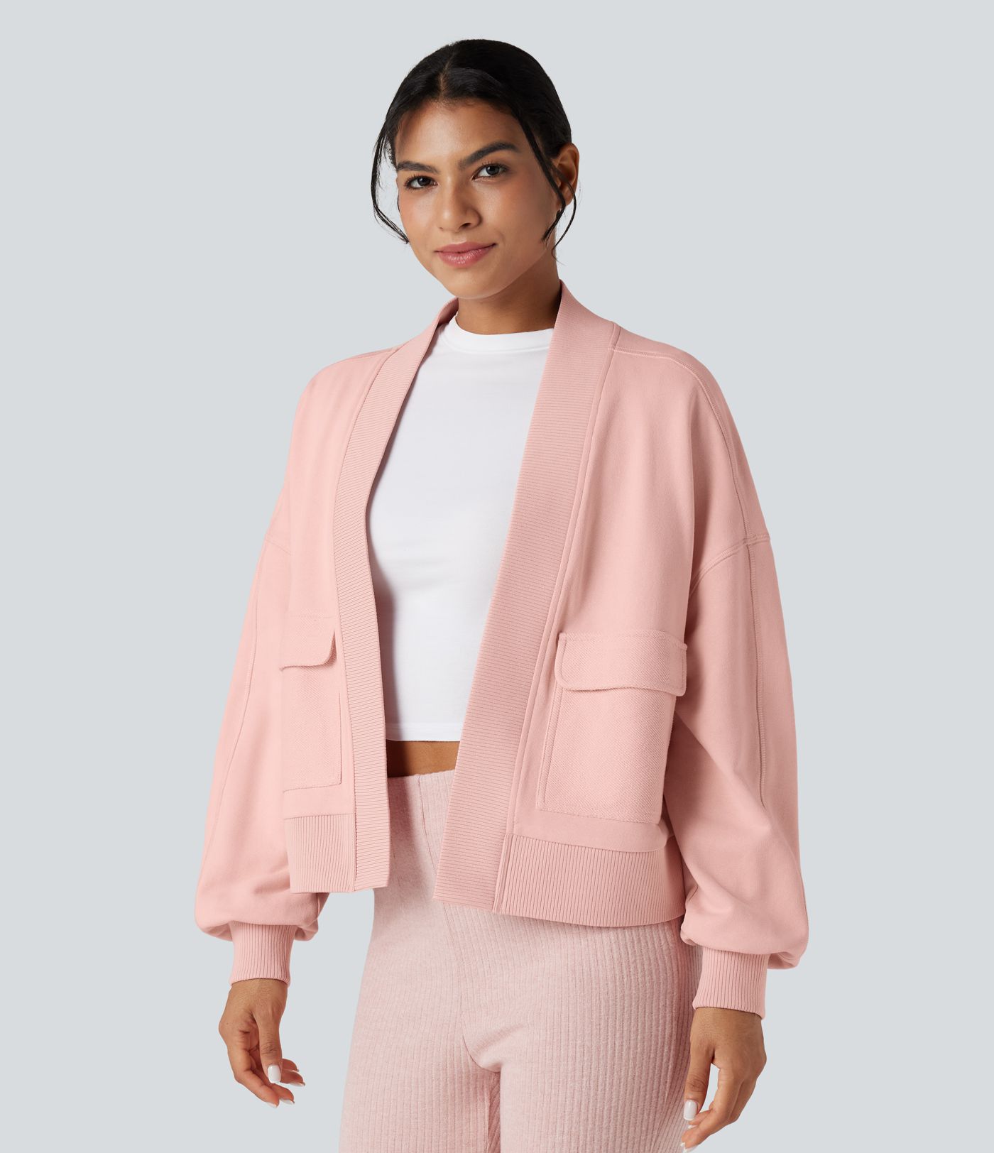 Sweat-shirt oversize manches longues avec poches