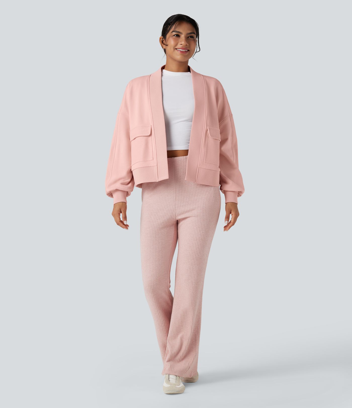 Sweat-shirt oversize manches longues avec poches