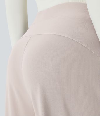 Halara Flex™ High Waisted Body Sculpt Waist-Slimming Pocket Wide Leg Micro Waffle Work Pants