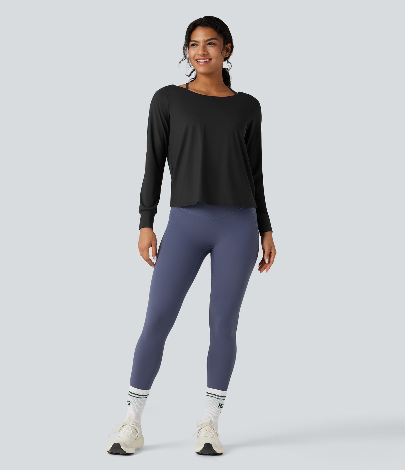 SoftlyZero™ Airy Cut-out Back 2-Piece Yoga Sports Top