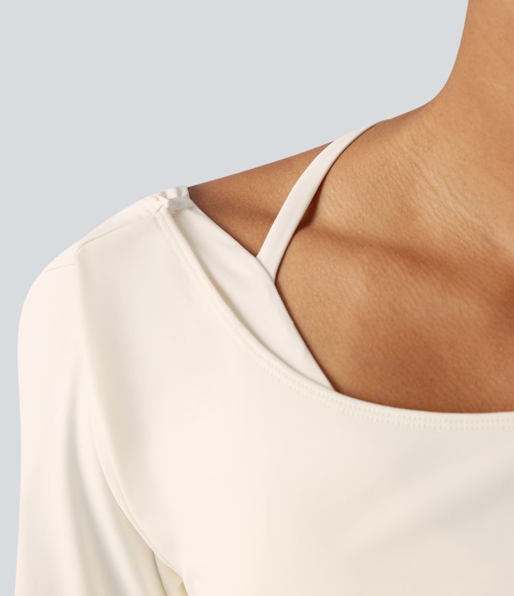 SoftlyZero™ Airy Cut-out Back 2-in-1 Cool Touch Yoga Sports Top