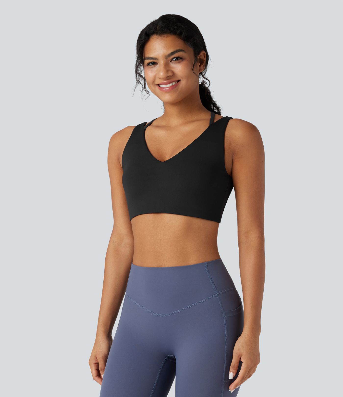 SoftlyZero™ Airy Cut-out Back 2-Piece Yoga Sports Top