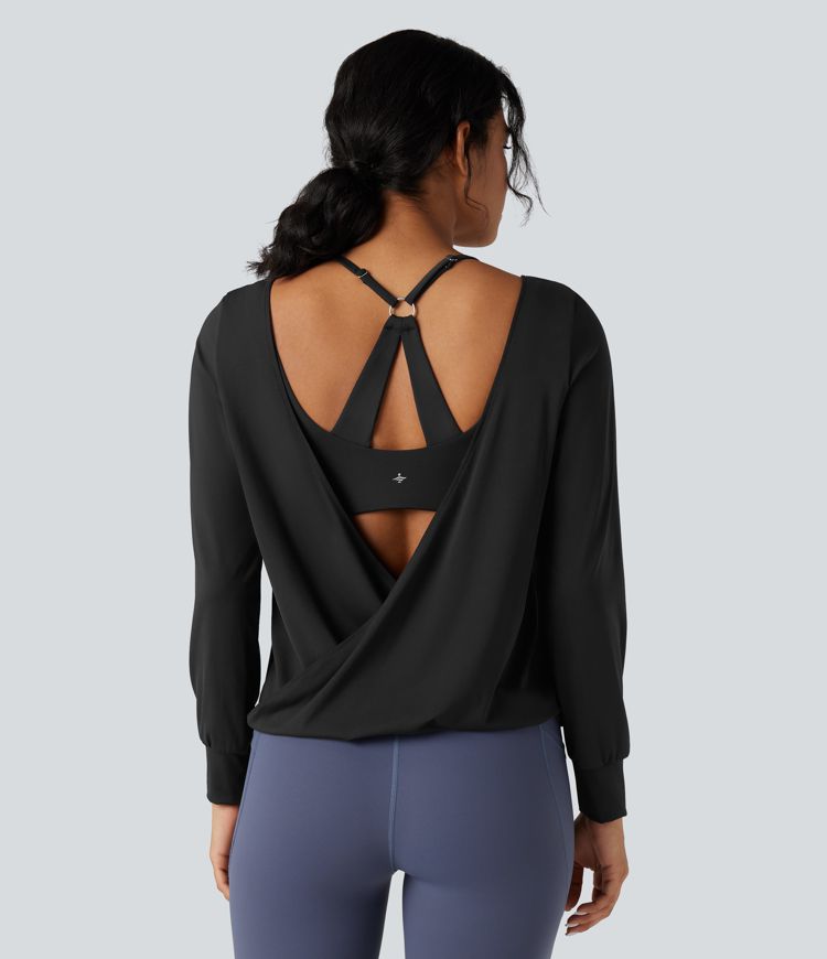 SoftlyZero™ Airy Cut-out Back 2-Piece Yoga Sports Top