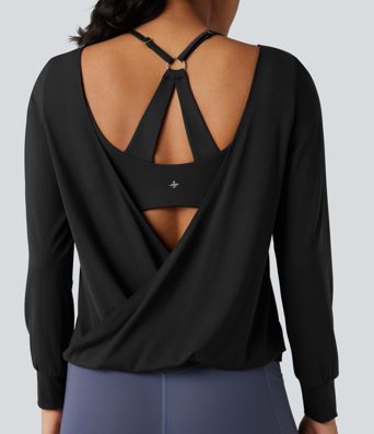 SoftlyZero™ Airy Cut-out Back 2-Piece Yoga Sports Top