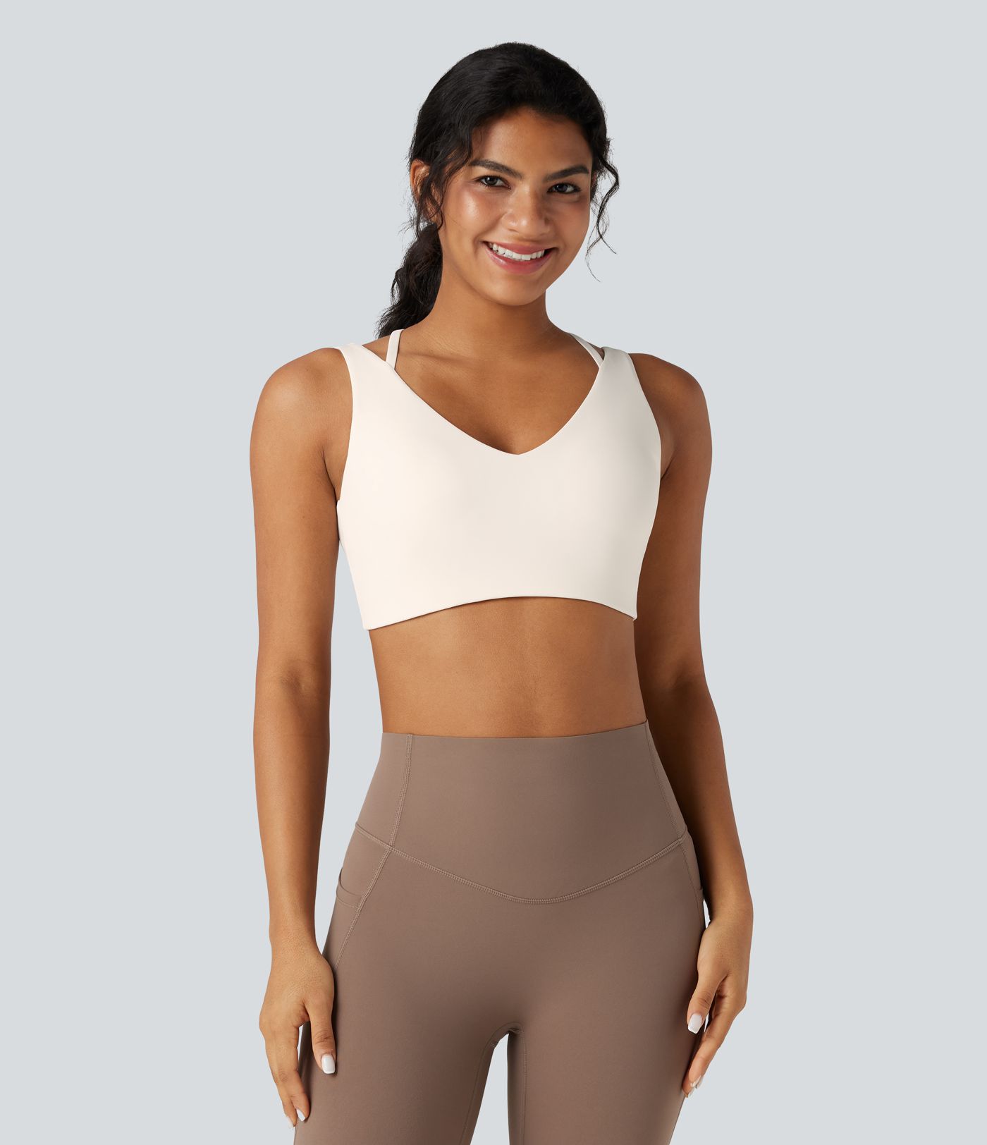 SoftlyZero™ Airy Cut-out Back 2-in-1 Cool Touch Yoga Sports Top