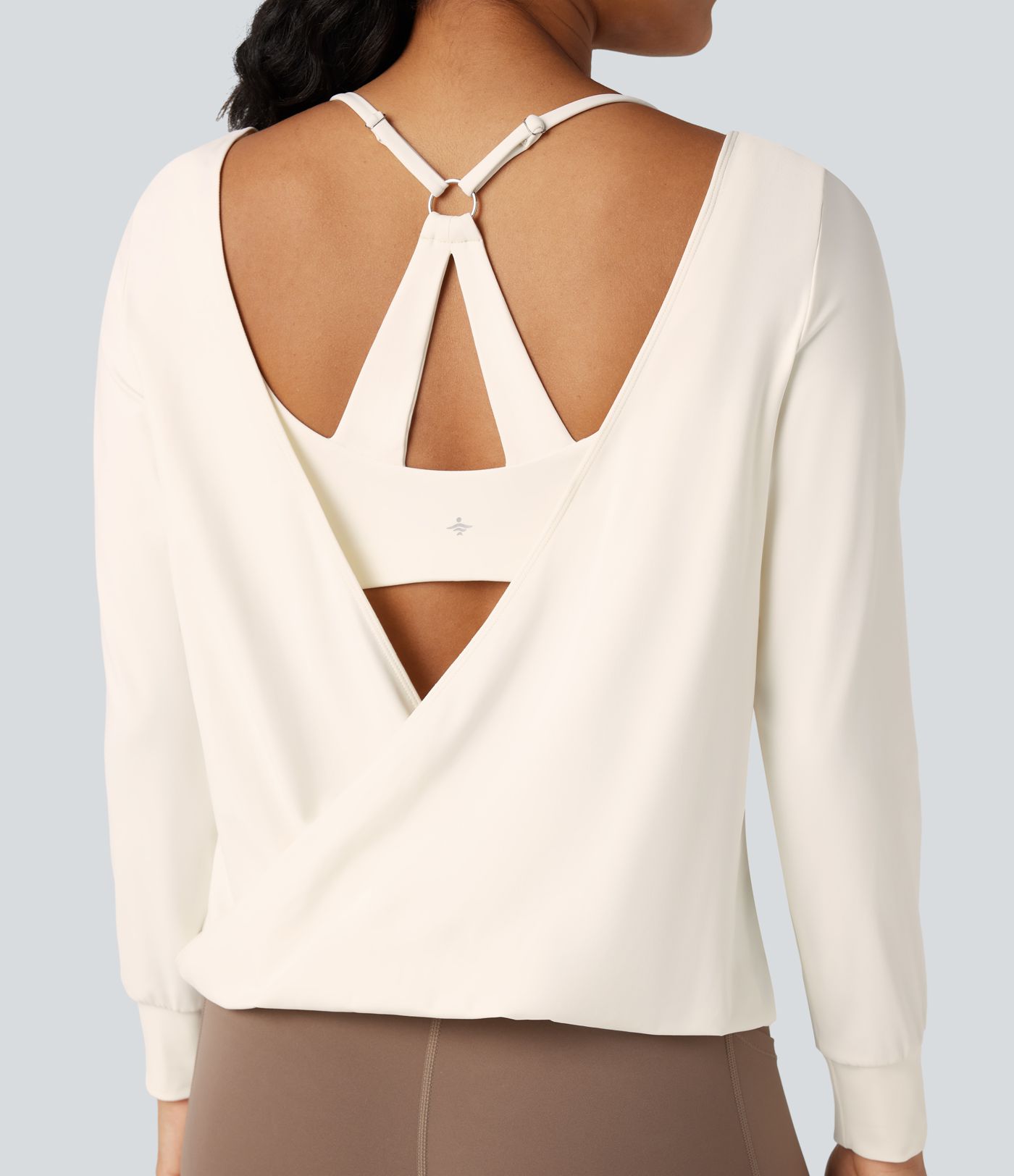 SoftlyZero™ Airy Cut-out Back 2-in-1 Cool Touch Yoga Sports Top