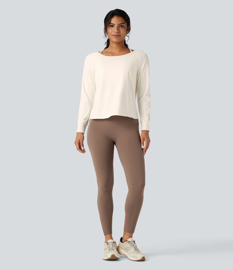 SoftlyZero™ Airy Cut-out Back 2-in-1 Cool Touch Yoga Sports Top