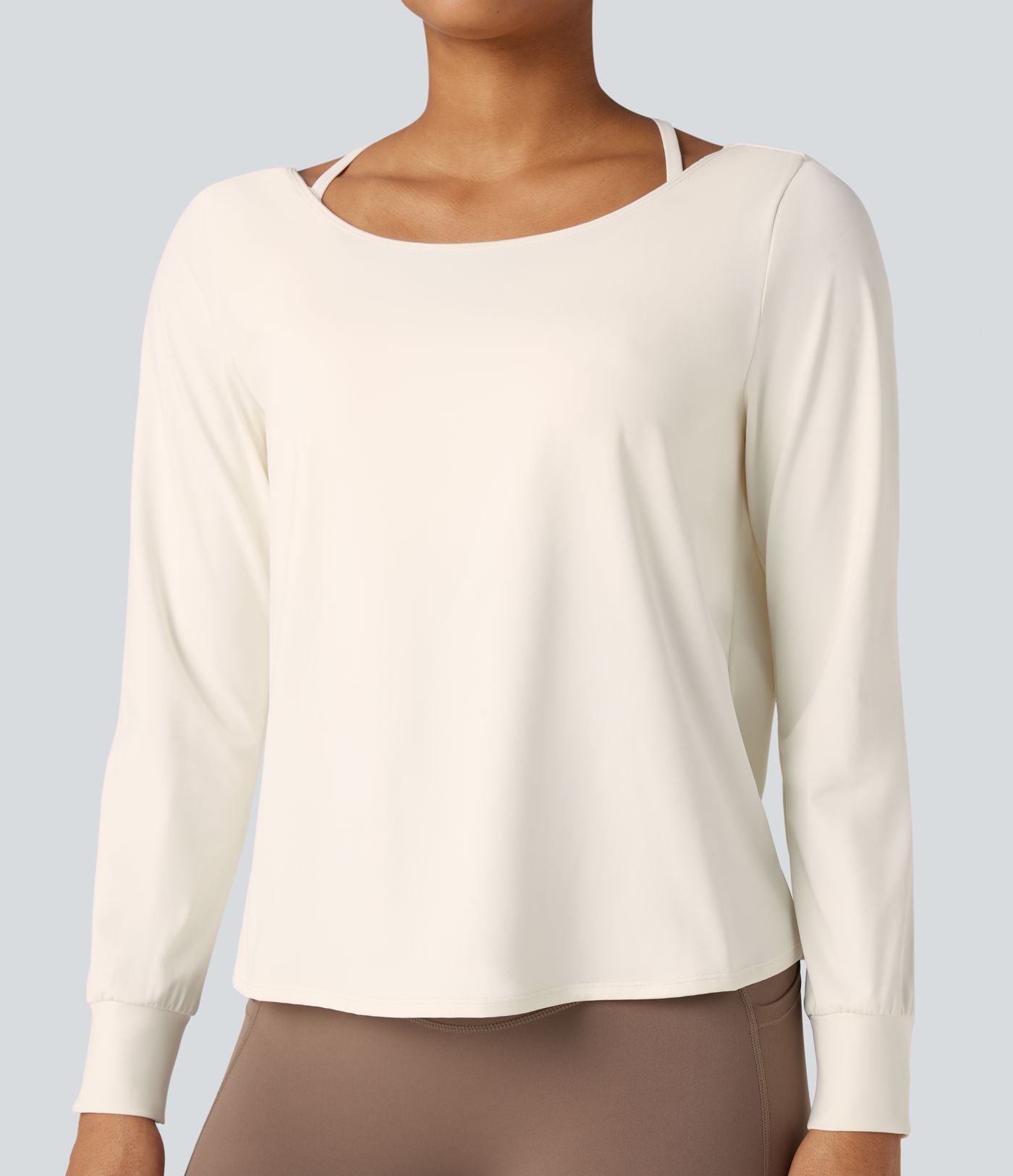 SoftlyZero™ Airy Cut-out Back 2-in-1 Cool Touch Yoga Sports Top