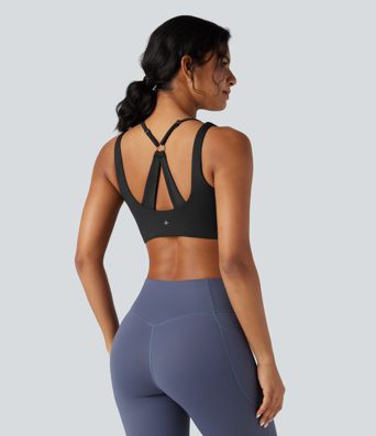 SoftlyZero™ Airy Cut-out Back 2-Piece Yoga Sports Top