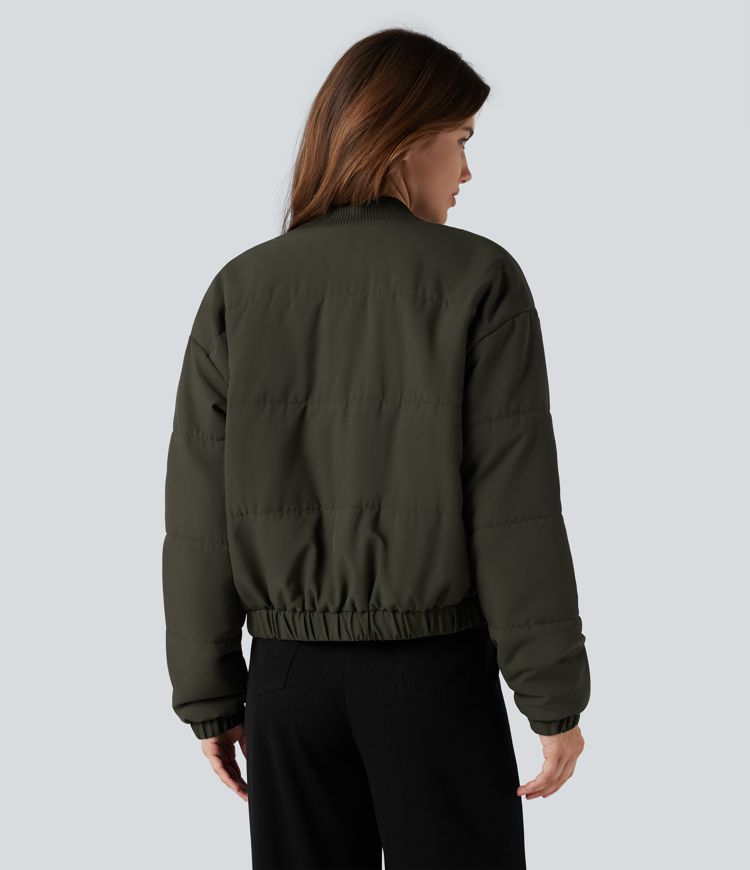 Veste bomber matelassée zippée avec poches