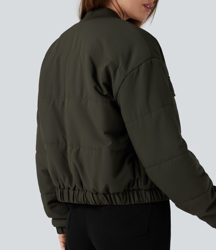 Veste bomber matelassée zippée avec poches