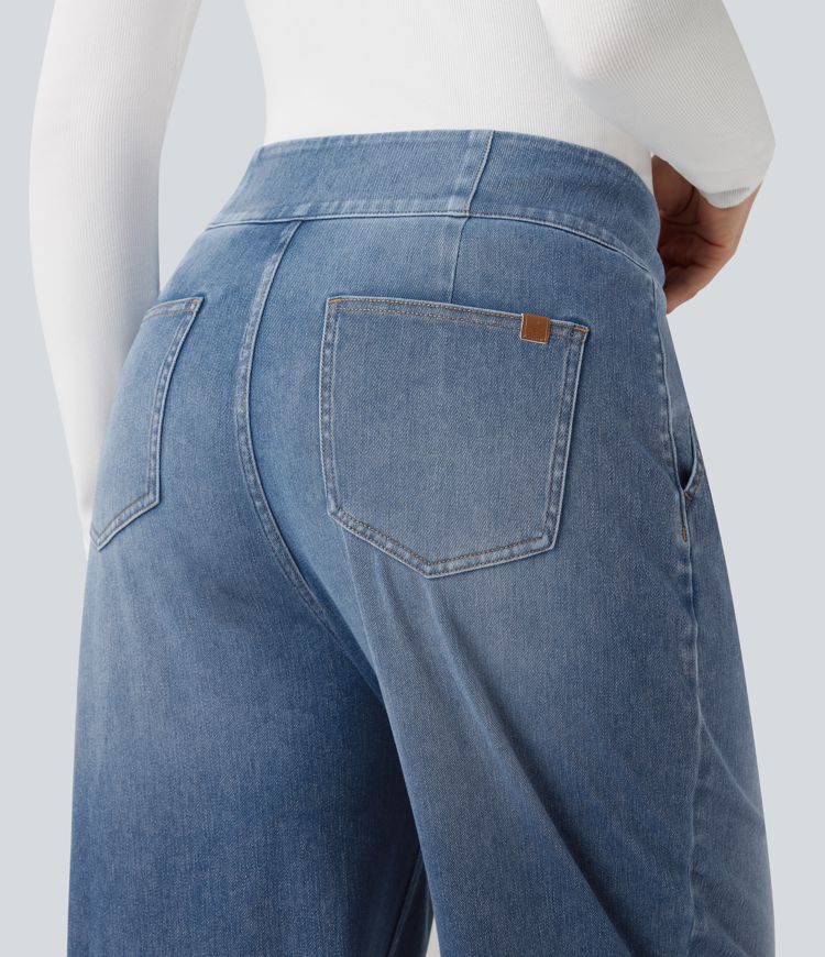 Halara Flex™ High Waisted Wide Leg Casual Jeans with Pockets