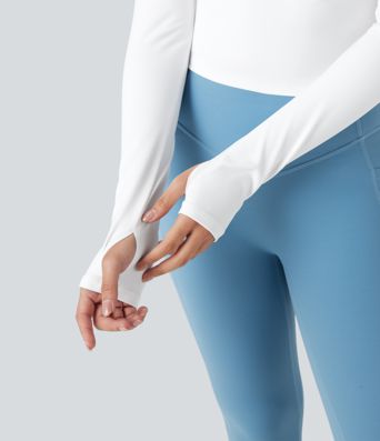SoftlyZero™ Plush Long Sleeve Thumb Hole Yoga Sports Tops
