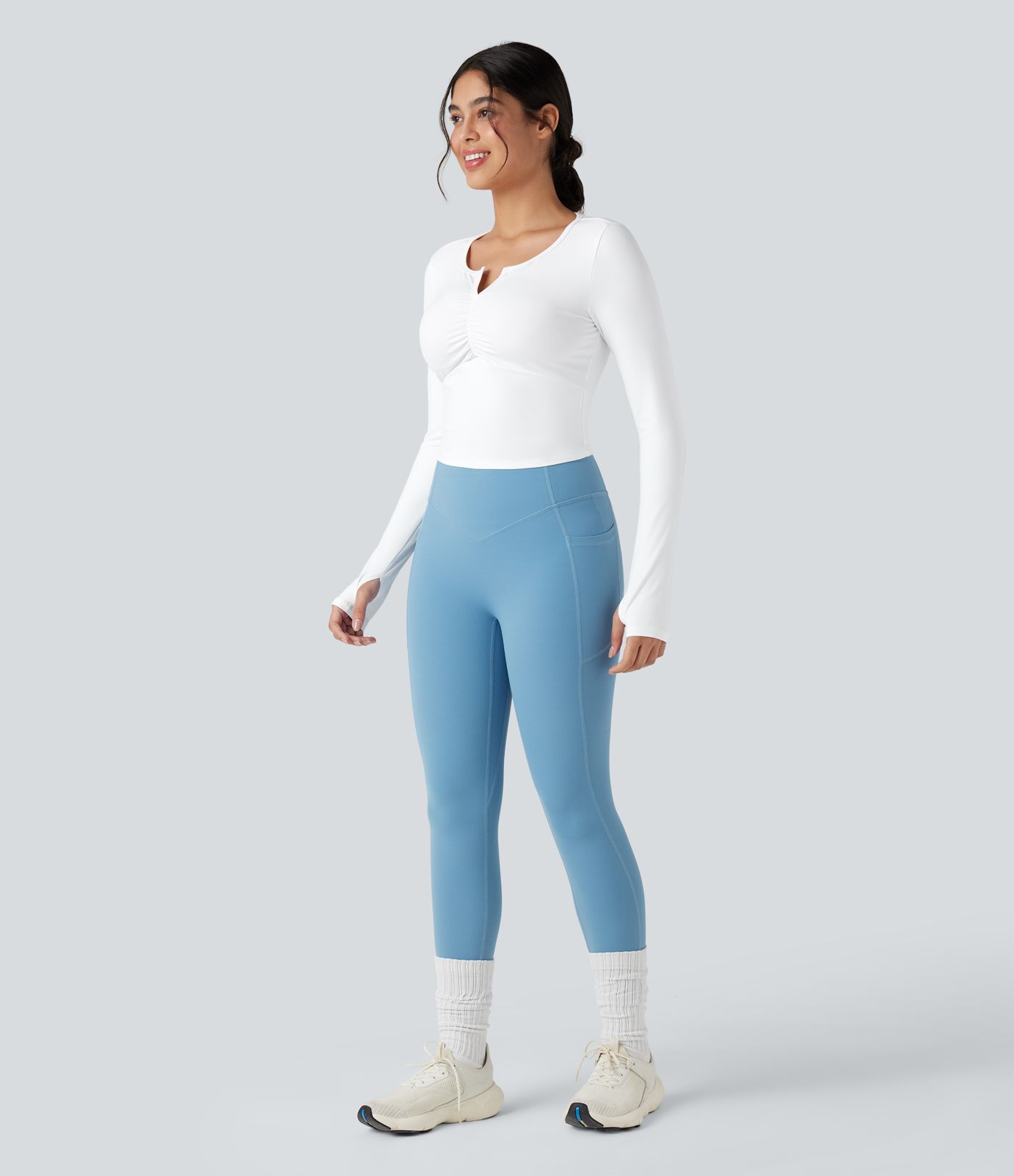 SoftlyZero™ Plush Long Sleeve Thumb Hole Yoga Sports Tops