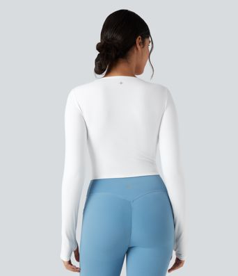 SoftlyZero™ Plush Long Sleeve Thumb Hole Yoga Sports Tops