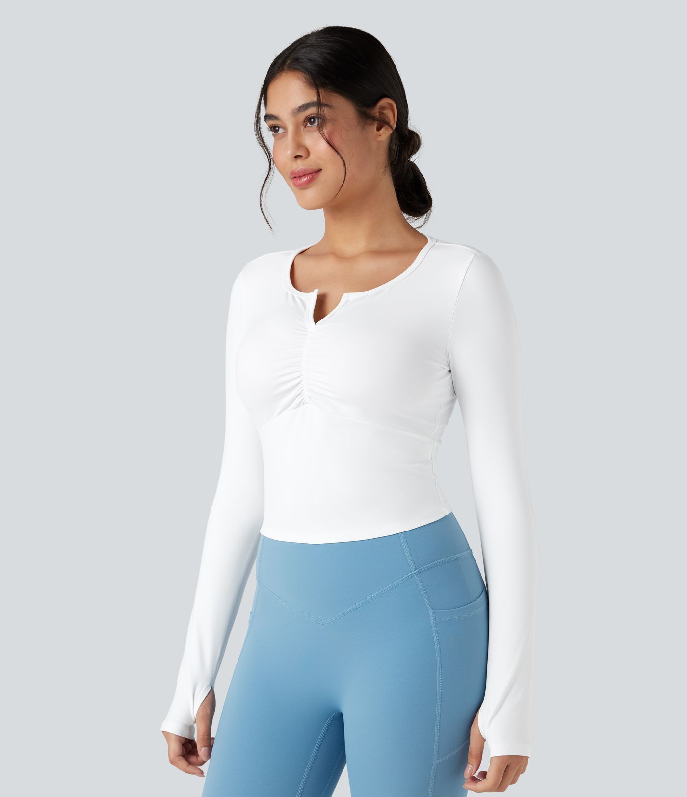 SoftlyZero™ Plush Long Sleeve Thumb Hole Yoga Sports Tops