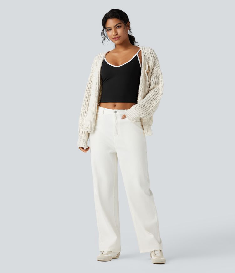 Adjustable Straps Color Block Casual Cami Top