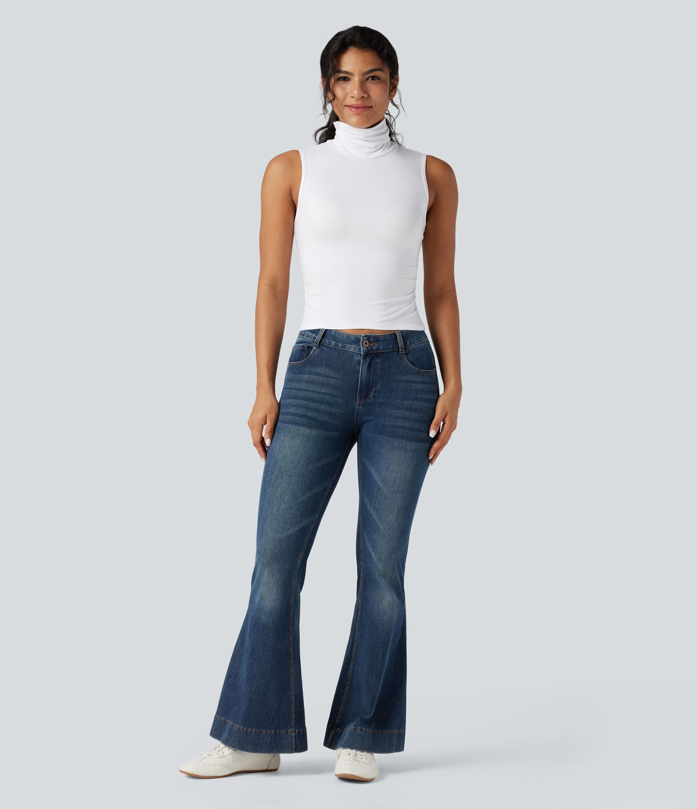 High Neck Sleeveless Backless Casual Top