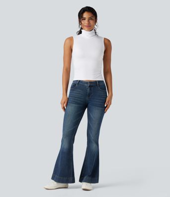 High Neck Sleeveless Backless Casual Top