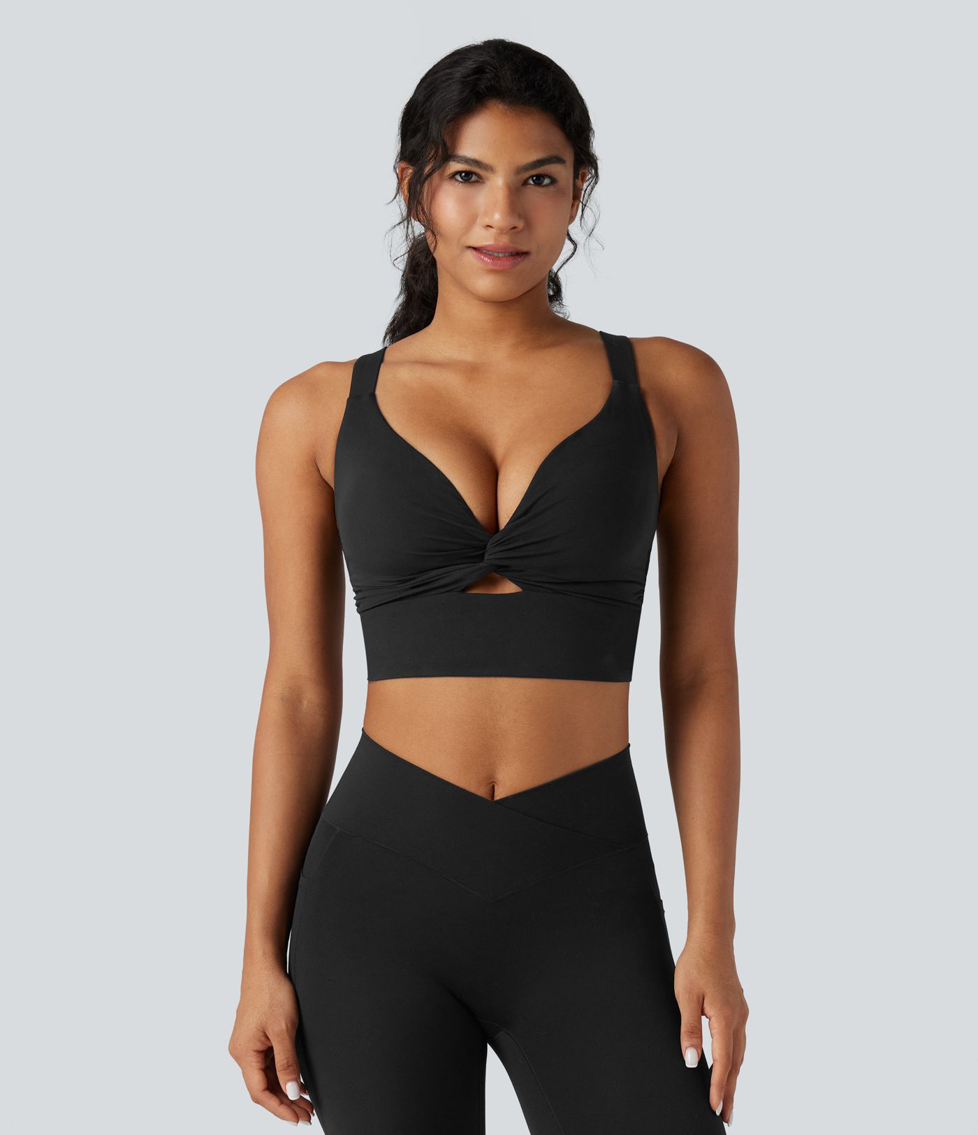 Halara UltraSculpt™ Light Support Molded Cups Push-Up Yoga Sports Bra