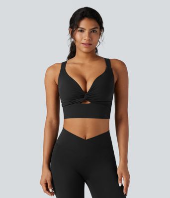 Halara UltraSculpt™ Light Support Molded Cups Push-Up Yoga Sports Bra