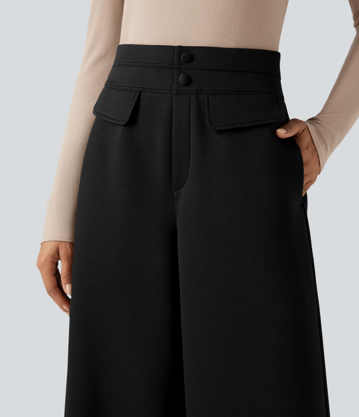 Pantalon SpacerTek™ taille haute à jambe large, avec poches