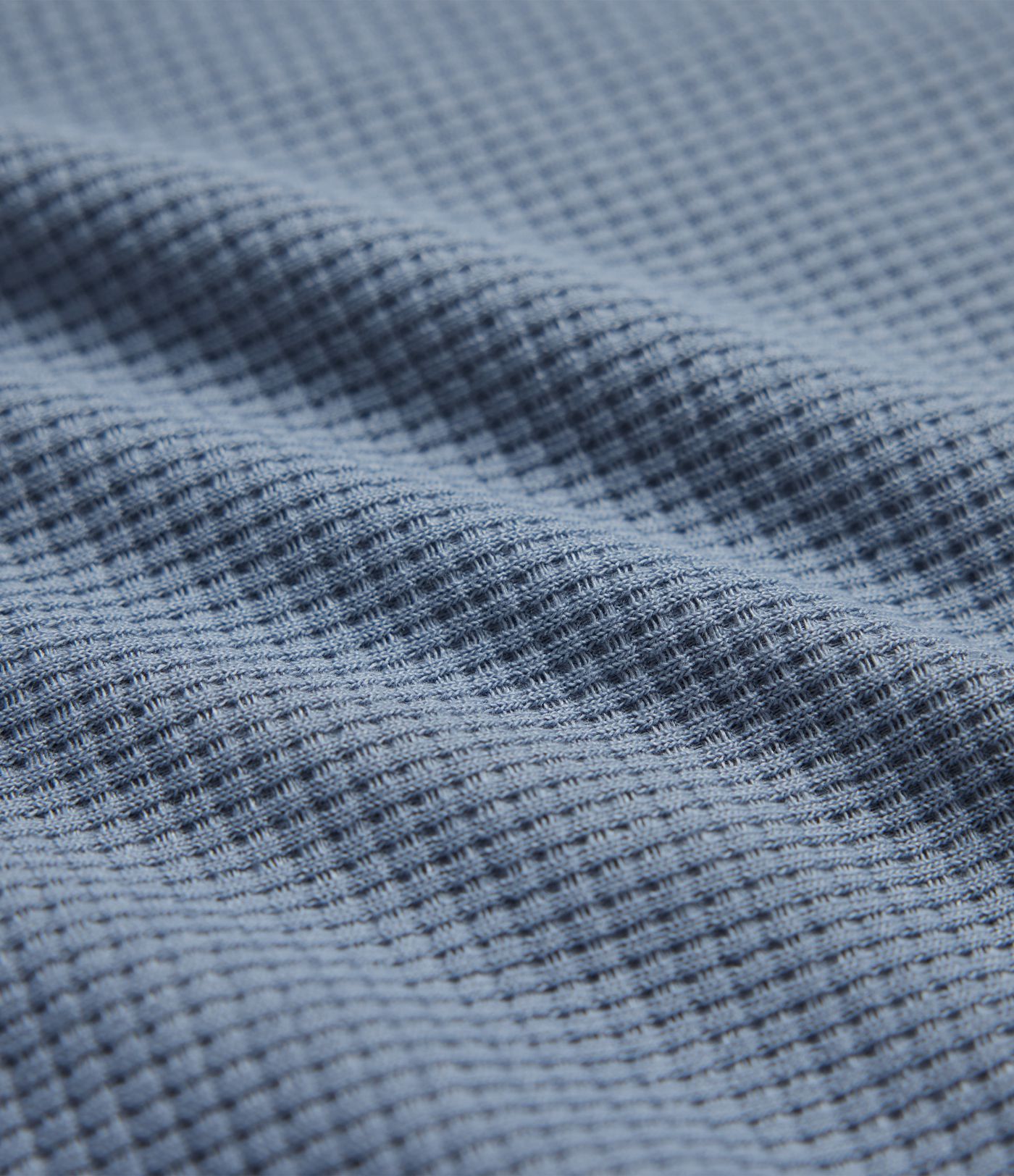 Scoop Neck Long Sleeve Curved Hem Relaxed Waffle Casual Top