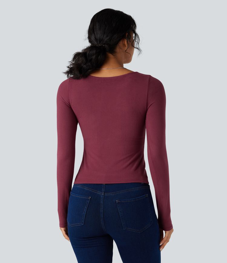 Halara HeatCore Push-Up Long Sleeve Casual Warming Top A/B Cup