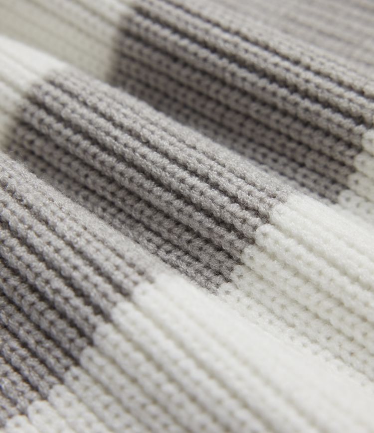 V-neck Long Sleeve Stripe Relaxed Casual Sweater