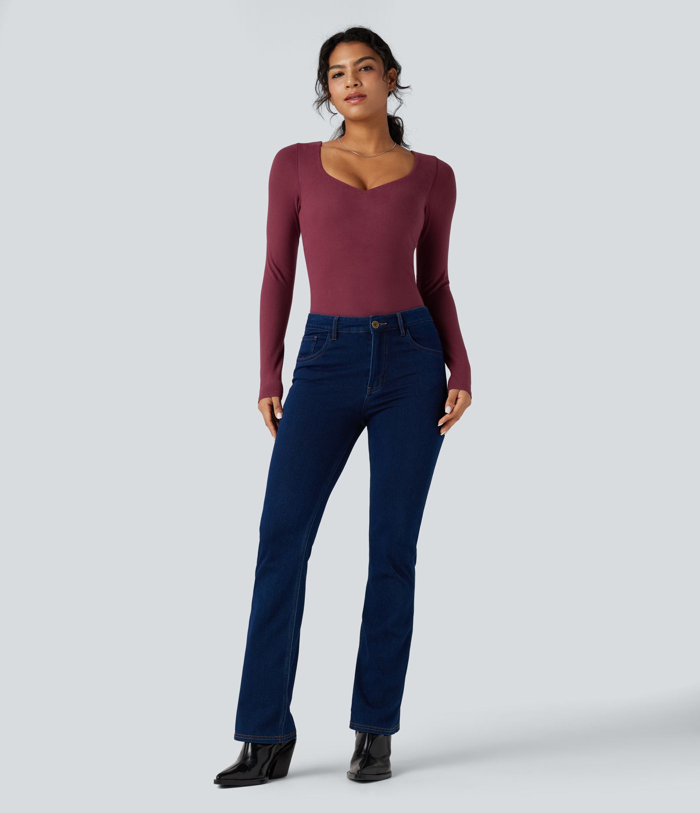 Halara HeatCore Push-Up Long Sleeve Casual Warming Top A/B Cup