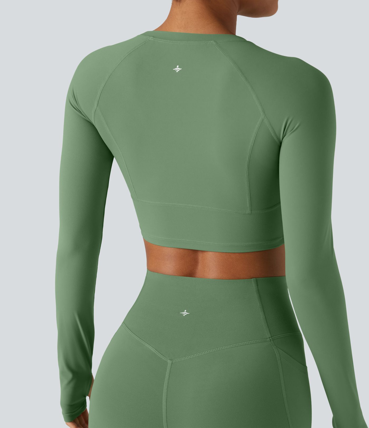 Halara UltraSculpt™ Long Sleeve Thumb Holes Cropped Yoga Sports Top