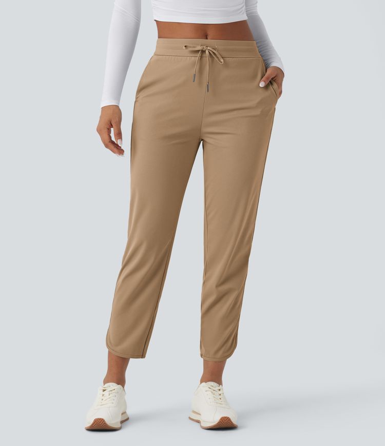 Golf-Hose mit mittelhohem Bund, Seitentaschen und schmal zulaufendem Bein - schnelltrocknend, UPF40+