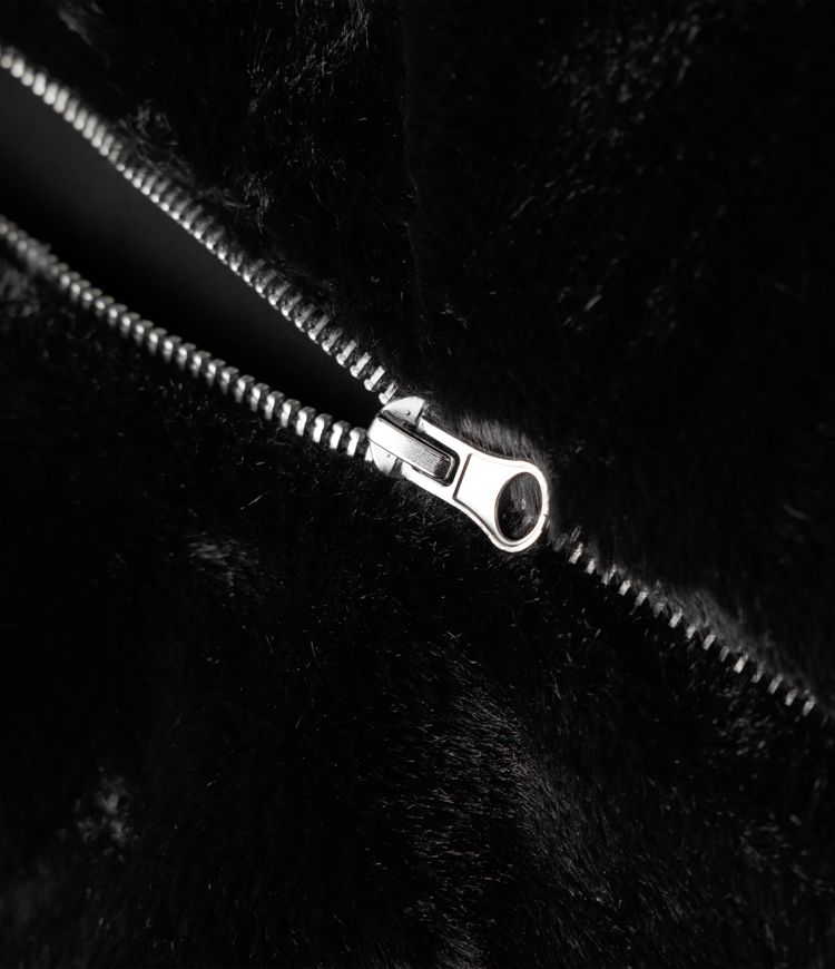 Stand Collar Long Sleeve Zip Fly Casual Sherpa Jacket