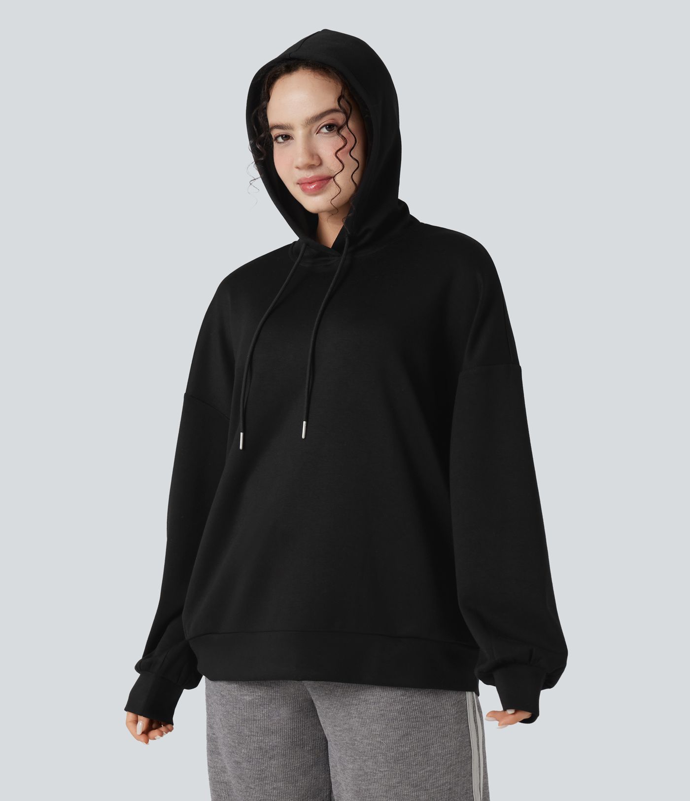 Hooded Long Sleeve Casual Sweatshirt with Pockets