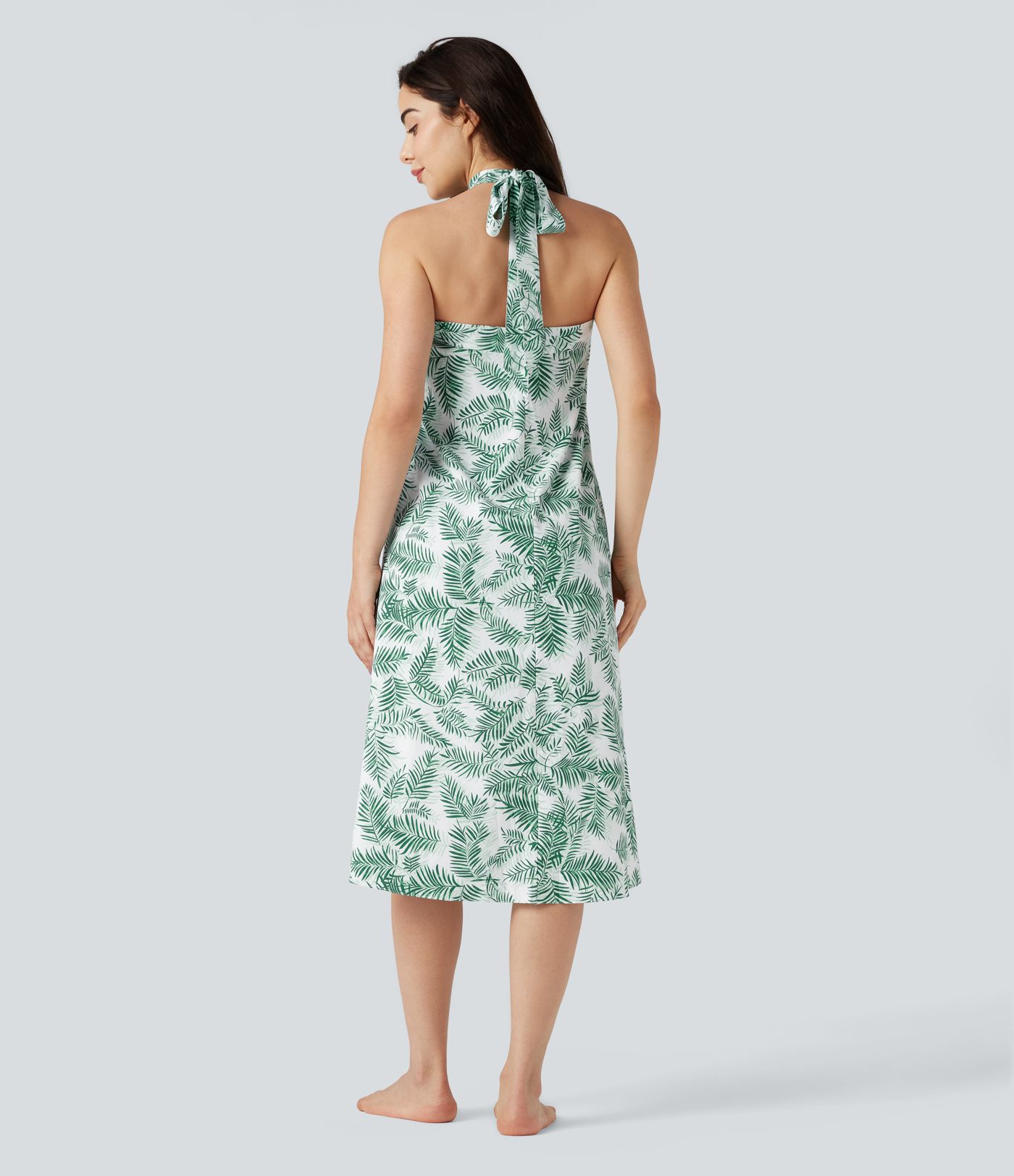 High Waisted Wrapped Tie Back Floral Printed Midi Resort Skirt