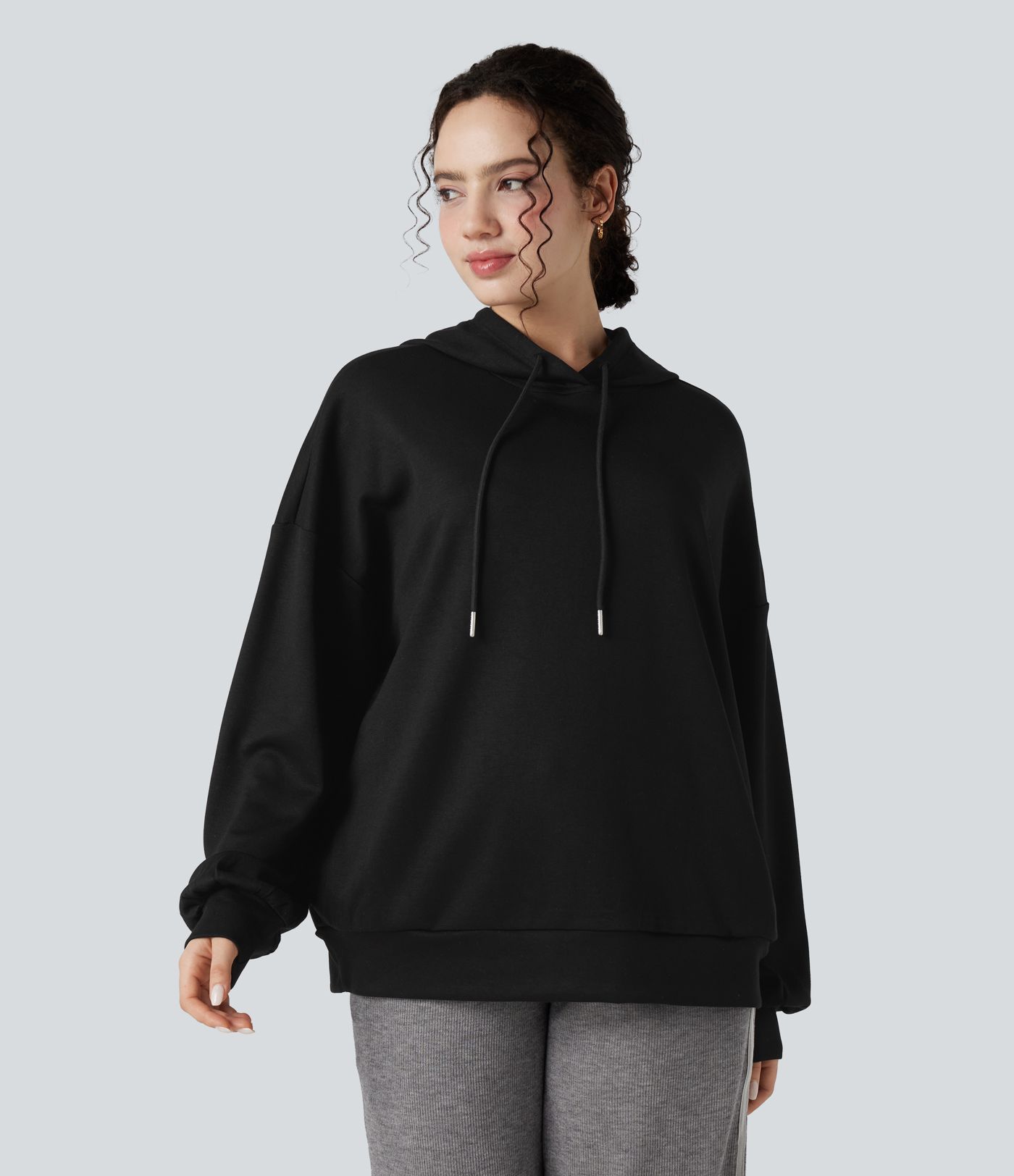 Hooded Long Sleeve Casual Sweatshirt with Pockets