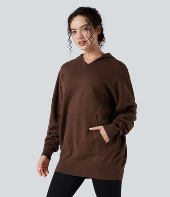 Hooded Oversized Casual Sweater with Pocket