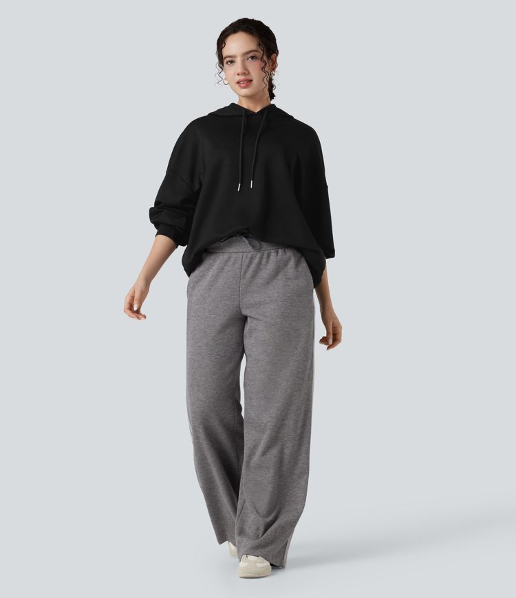 Hooded Long Sleeve Casual Sweatshirt with Pockets