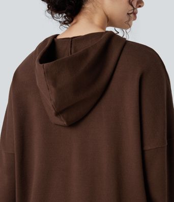 Hooded Oversized Casual Sweater with Pocket